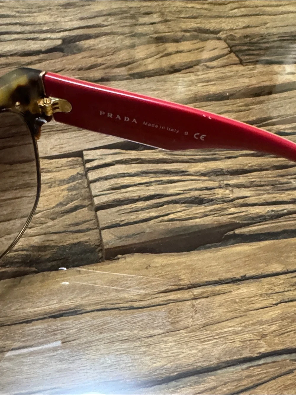 Prada Tortoiseshell Cat-Eye Sunglasses Gradient Lenses SPR 11R 56-16 7SO-A7 GUC